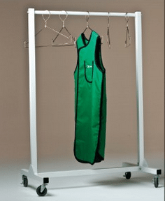 a 0.5 mm thick lead apron reduces scatter radiation