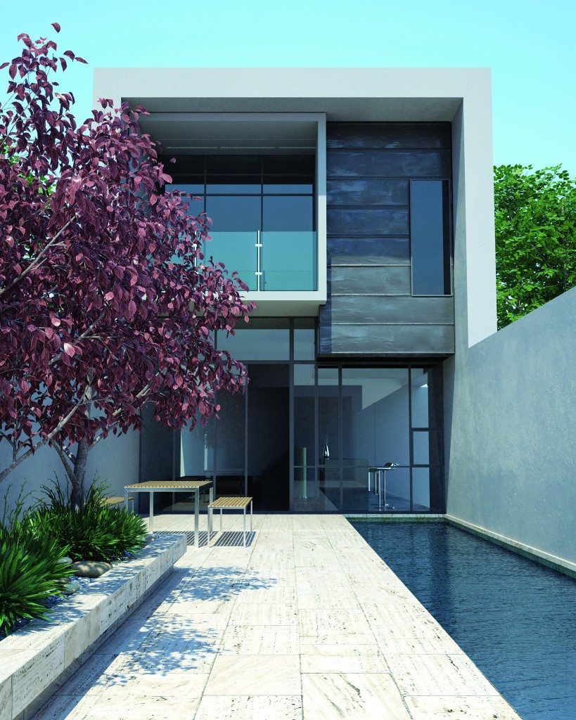 Luxury modern home with pool