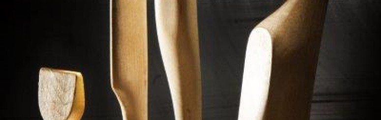 An assortment of wooden lead tools used in leadwork