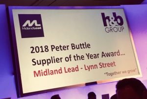 2018 Peter Buttle supplier of the year award